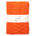Baby Nellys Luxusní bavlněná pletená deka, dečka CUBE, 80 x 100 cm - orange
