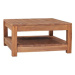 SHUMEE Konferenční stolek 68 × 67 × 35 cm masivní teakové dřevo, 332859