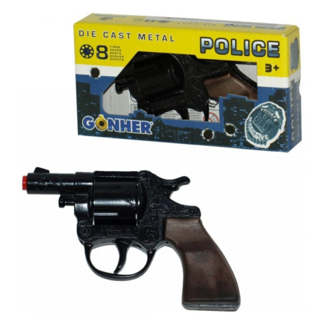 Gonher policejní revolver kovový černý 12 ran