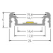BRUMBERG BRUMBERG montážní profil výška 9 mm délka 1 m hliník
