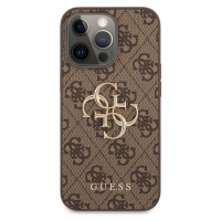 Zadní kryt Guess Big 4G Metal Logo Case pro Apple iPhone 13 Pro, hnědá