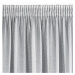 Dekorační vzorovaná záclona s řasící páskou se zadním tunýlkem PAULA bílá/stříbrná 300x250 cm My