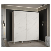 Šatní skříň Abi Calipso Marmur Barva korpusu: Bílá, Rozměry: 180 cm, Dveře: Bílý Marmur - bez zr
