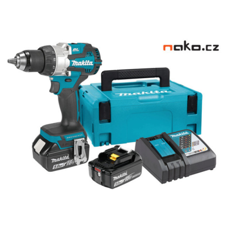 MAKITA DDF489RTJ bezuhlíková aku vrtačka LiIon LXT 18V 2x 5Ah Makpac