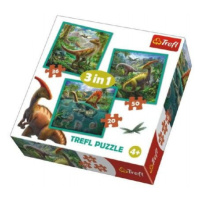 Puzzle 3v1 Svět Dinosaurů 20x19,5cm v krabici 28x28x6cm