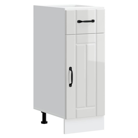 vidaXL Kuchyňská spodní skříňka "Lucca" bílý lesk kompozitní dřevo