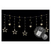 Nexos Vánoční LED řetěz - hvězdy - 138 LED 1,65 m teple bílé