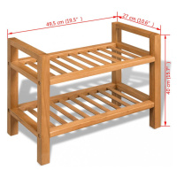 Botník s policemi dub Dekorhome 100x27x80 cm