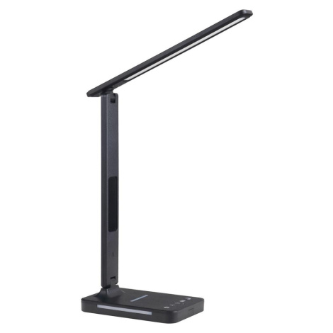 LED Stm. lampa s bezdr. nab. QI, displejem a USB portem LED/7W/230V 3000-6000K Donoci