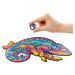 Unidragon Dřevěné puzzle Iridescent Chameleon 107 ks