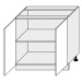 ArtExt Kuchyňská skříňka spodní SILVER | D11 80 Barva korpusu: Grey