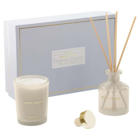Set svíčky a aroma difuzéru Sweet Snow – Kave Home
