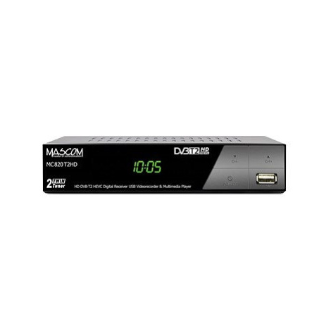 Mascom MC820 T2 HD Twin tuner H.265 HEVC
