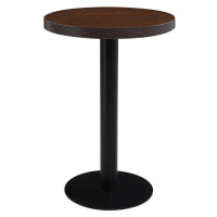 vidaXL Bistro stolek tmavě hnědý 60 cm MDF