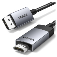 Ugreen DP119 DisplayPort / HDMI 4K 60Hz 1m kabel - šedý