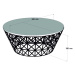 Kalune Design Konferenční stolek Ferforje 90 cm ořech/černý