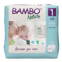 BAMBI Nature Jednorázové pleny 1, 22 ks, pro 2-4 kg