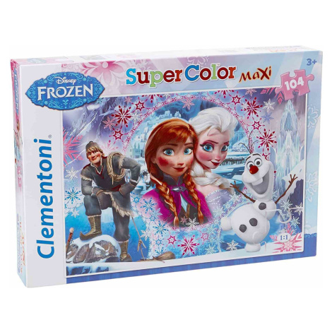 Clementoni 23662 puzzle super color maxi ledové království 104 dílků