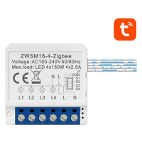 Inteligentní zásuvkový spínač ZigBee Avatto ZWSM16-W4 TUYA