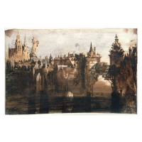 Obrazová reprodukce Town with a Broken Bridge, Victor Hugo, 40 × 26.7 cm