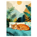 Ilustrace Cats life 13, Justyna Jaszke, (30 x 40 cm)