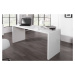 LuxD Kancelářský stůl Barter 160cm bílý vysoký lesk