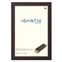 DANTIK rámeček 20 × 30, BEAUTY hnědý sklo čiré