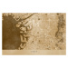 Mapa Map of Osaka, Japan, in sepia vintage style, Blursbyai, (40 x 26.7 cm)