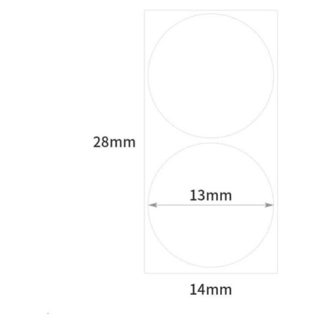 Niimbot štítky R 14x28mm 220ks Round pro D11 a D110 bílé