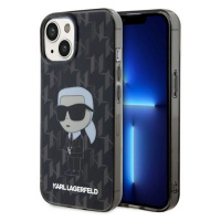 Karl Lagerfeld Monogram Ikonik zadní kryt pro iPhone 15 černý