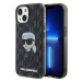 Karl Lagerfeld Monogram Ikonik zadní kryt pro iPhone 15 černý