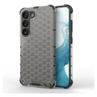 Honeycomb pancéřové pouzdro se silikonovým rámem pro Samsung Galaxy S23 PLUS 5G Black