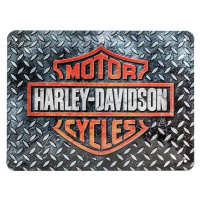 Plechová cedule Harley-Davidson - Diamond Plate, 20 x 15 cm