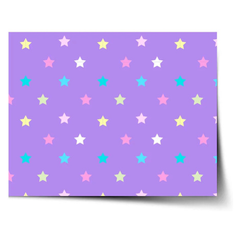 Plakát Hvězdy na fialové - 90x60 cm