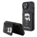 Kryt Karl Lagerfeld KLHCP15SSAKKNSCK iPhone 15 6.1" black hardcase Saffiano Cardslots and Stand 