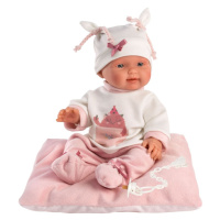 Llorens 26312 New Born holčička realistická panenka miminko s celovinylovým tělem 26 cm
