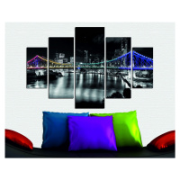 Hanah Home Vícedílný obraz Light Bridge 92 x 56 cm