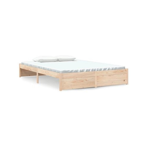 Rám postele masivní dřevo 140 × 200 cm, 814949 SHUMEE