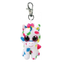 Meteor TY Beanie Boos HARMONIE - puntíkovaný jednorožec klip 8,5 cm