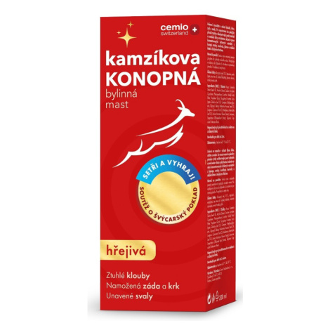 Cemio Kamzíkova konopná mast hřejivá 200ml dárek Green Swan