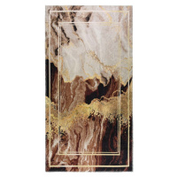 Hnědo-krémový pratelný koberec běhoun 80x200 cm – Vitaus