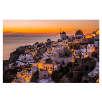 FTNXXL 3018 AG Design vliesová fototapeta 4-dílná Santorini, velikost 360 x 270 cm