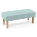 Dekoria Dlouhá lavička 100x40cm, pastelově blankytná , 100 x 40 x 40 cm, Cotton Panama, 702-10