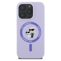 Zadní kryt Karl Lagerfeld Liquid Silicone Karl and Choupette MagSafe pro Apple iPhone 16 Pro, fi