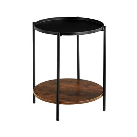 Tectake Odkládací stolek Sunderland 45,5×54,5cm, Industrial tmavé dřevo
