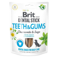 Pochoutka Brit Dental Stick Teeth & Gums s heřmánkem a šalvějí 7ks