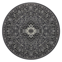 Nouristan - Hanse Home koberce Kruhový koberec Mirkan 104436 Dark-grey - 160x160 (průměr) kruh c