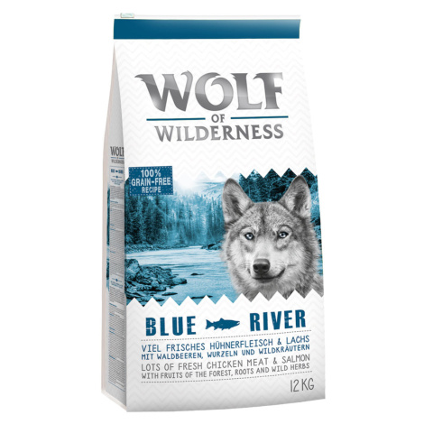 Výhodné balení: 2 x 12 kg Wolf of Wilderness Adult granule MIX - Adult Kachna + losos