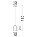 NOVA LUCE závěsné svítidlo BLAKE kouřové sklo chromovaný hliník E27 1x12W 230V IP20 bez žárovky 