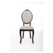 Jídelní židle VELO – masiv, látka, více barev bílá / šedá